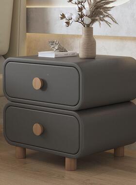 极简油床头奶柜小型实34989木卧现室家用床边小柜子简约代收风纳
