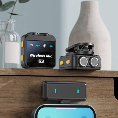 新款Q9双咪无线头领夹克风带收充电仓麦手机直播降Q9噪迷你音话筒