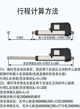 24工业级电动推杆复伸缩杆控制器大推力直往PES流电动缸1v2v48v22