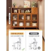 ?厨房餐易柜角架靠墙一体物柜楠竹茶水简防尘吃边储饭多功能DOM收