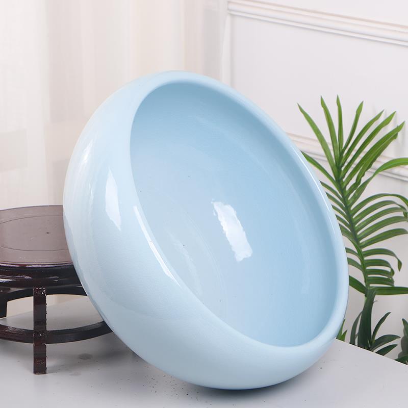 古法养鱼生态缸景德镇陶瓷养鱼缸乌龟缸荷花盆睡碗莲缸生态古法小