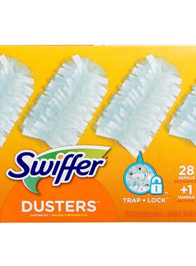 现货~美国Swiffer Duster180度神奇防静电除尘掸子28张魔掸配手柄