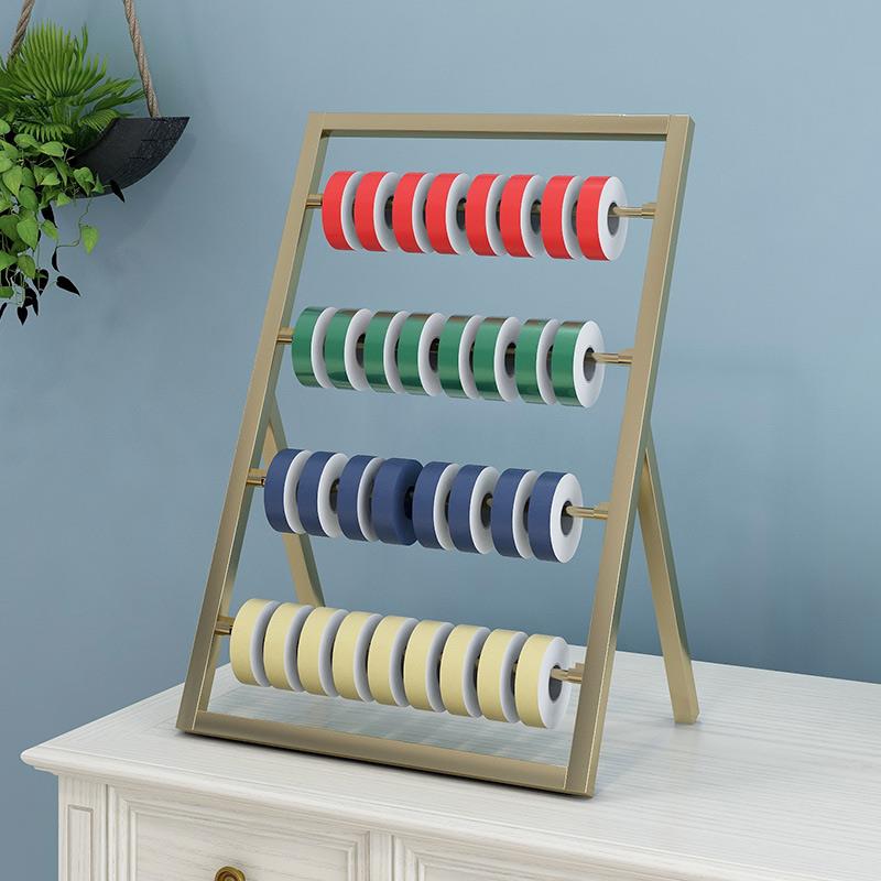 花店礼品花包装缎带架缎带带存储架卷轴架材料工具展示架