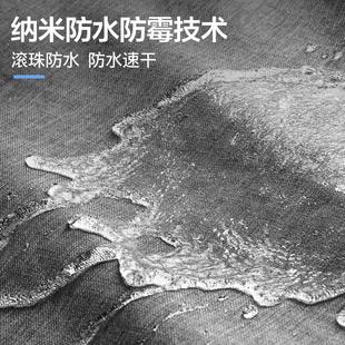 罗马孔防水布帘高档加厚浴帘免打孔隔断帘干湿分离伸缩杆浴室窗帘