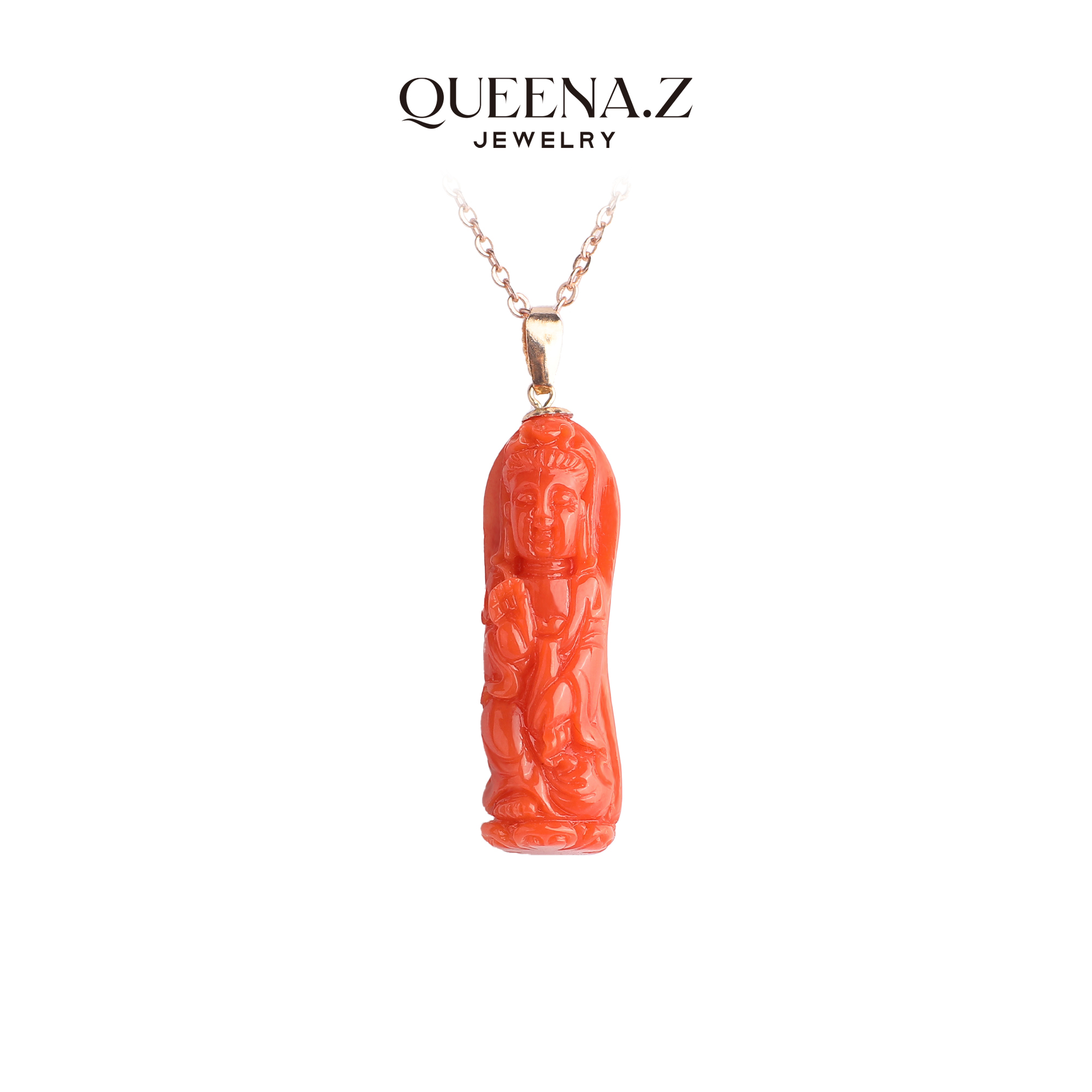 QUEENA.Z 新品设计师系列女士珊瑚吊坠HH860417001