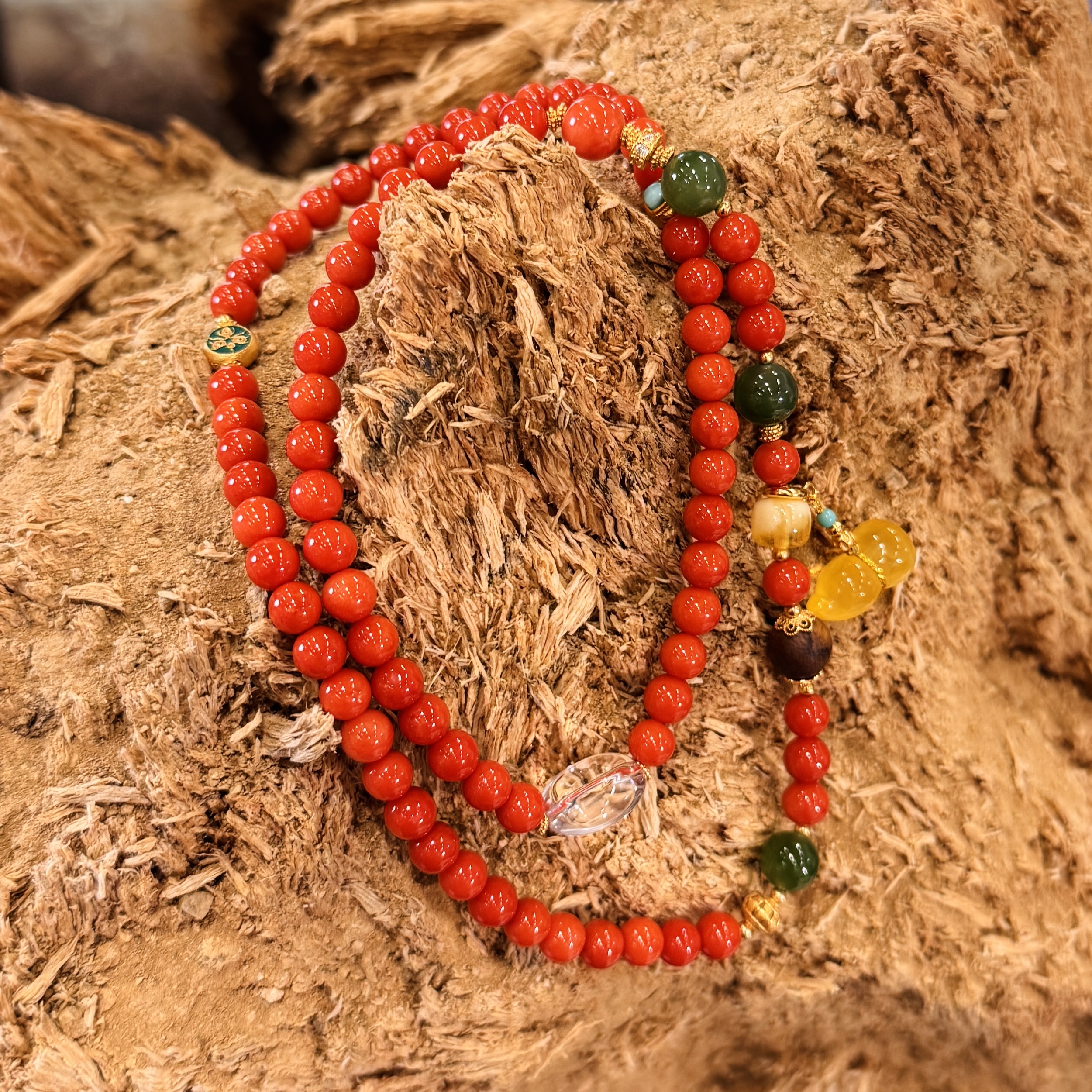 【Q .Jewelry】s925银珊瑚项链 略有不同