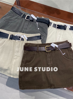 June 基础气质简约半身裙女夏季设计感百搭包臀裙修身高腰a字短裙