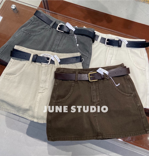 June 基础气质简约半身裙女夏季设计感百搭包臀裙修身高腰a字短裙