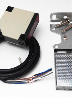 镜面反射型光电开关E3JK-R4M1五z线常开常闭AC90-250V感应4M反光