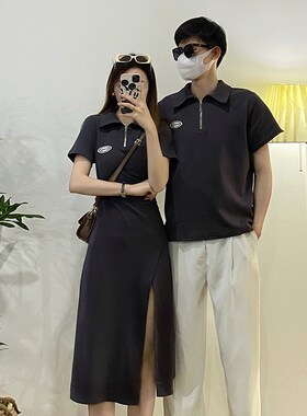 你衣我裙情侣装夏装lpolo裙高级感2024新款夏季小众设计感一裙一