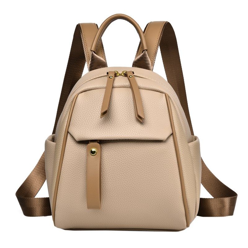 双肩包包女2024新款简约百搭轻便大容量旅行背包时尚休闲学生书包