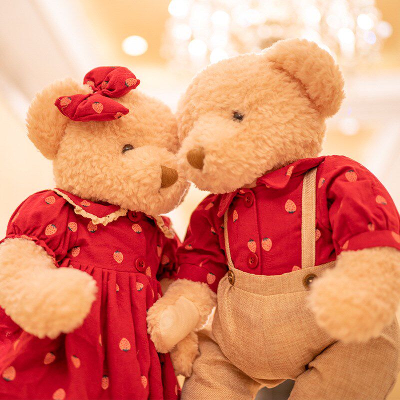 结婚婚庆压床娃娃一对抱枕新婚礼物婚房公仔熊摆件送新人新款