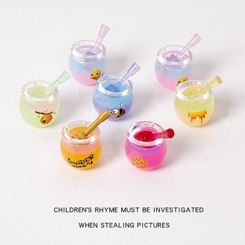 迷你夜光彩色蜂蜜罐过家家玩具桌面摆件饰品儿童小礼物diy模型