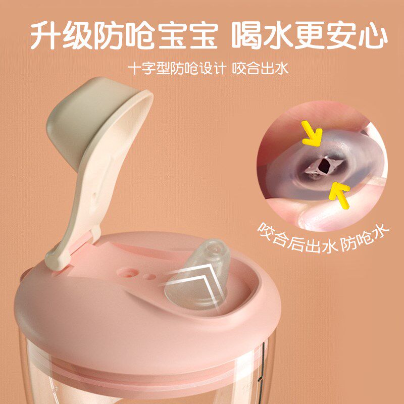 儿童高脚杯防摔水杯婴儿6个月以上耐高温学饮杯宝宝鸭嘴杯防呛水