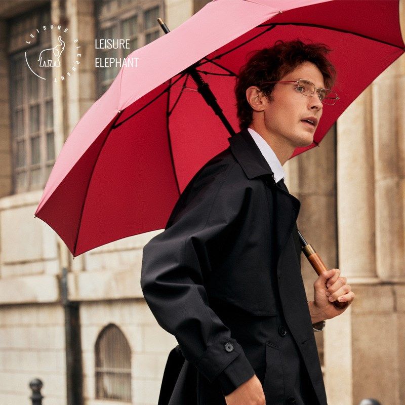英伦雨伞男士高档实木手柄绅士直杆伞双人加大防风长柄伞商务定制,居家日用,伞,淘宝优惠券,粉丝福利购,淘宝优惠卷