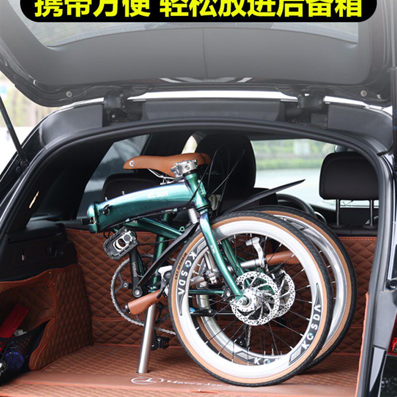 网红亲子折叠自行车带小孩母子车22寸单车超轻代步便携男女款遛娃