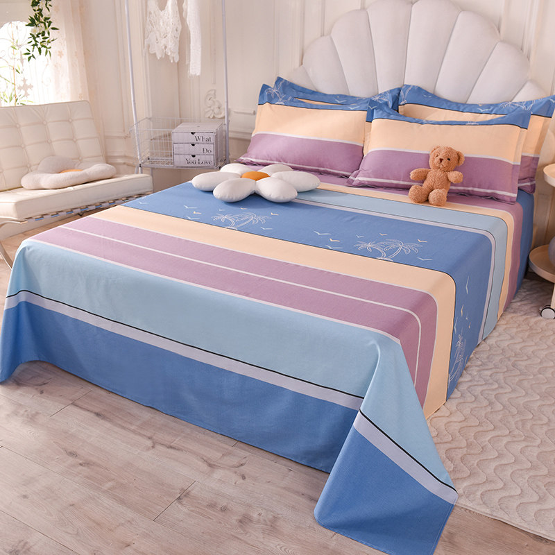 纯棉床单单件100全棉被单枕套三件套宿舍儿童男单人1米2双人卡通