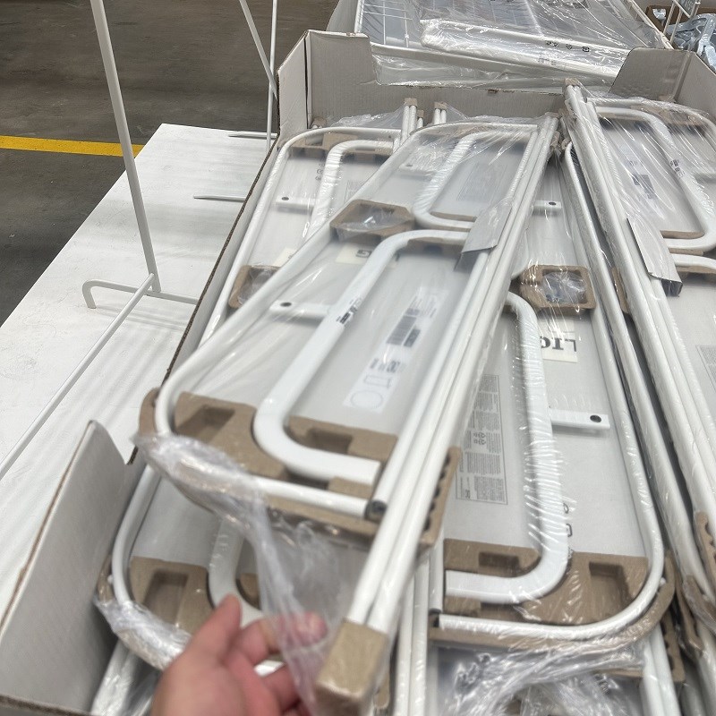 简易可移动落地晾衣架白色单杠落地卧室衣架杆服装展示架衣帽架子