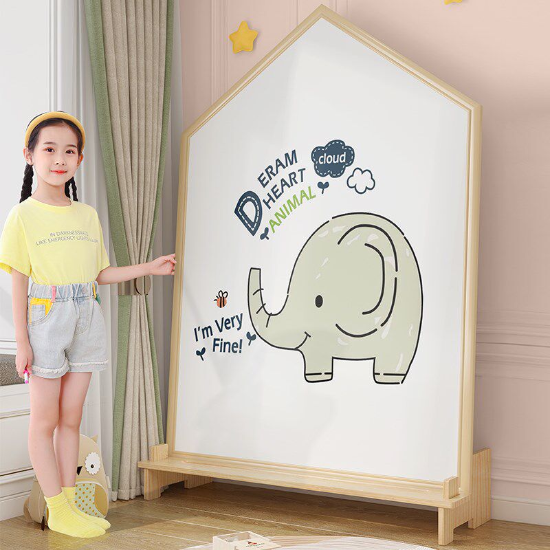 超大儿童画板家用双面磁性支架式白板涂鸦色可擦写字板挂式小黑板