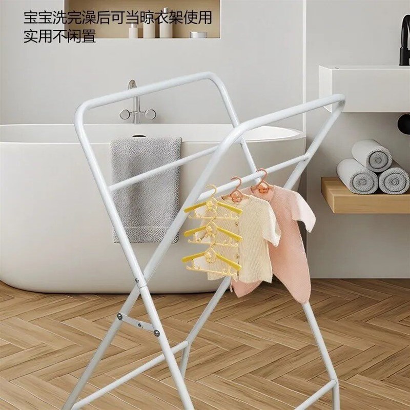 婴儿洗澡浴盆支撑架宝宝洗澡盆护理新G生儿用品换尿布晾衣架可折