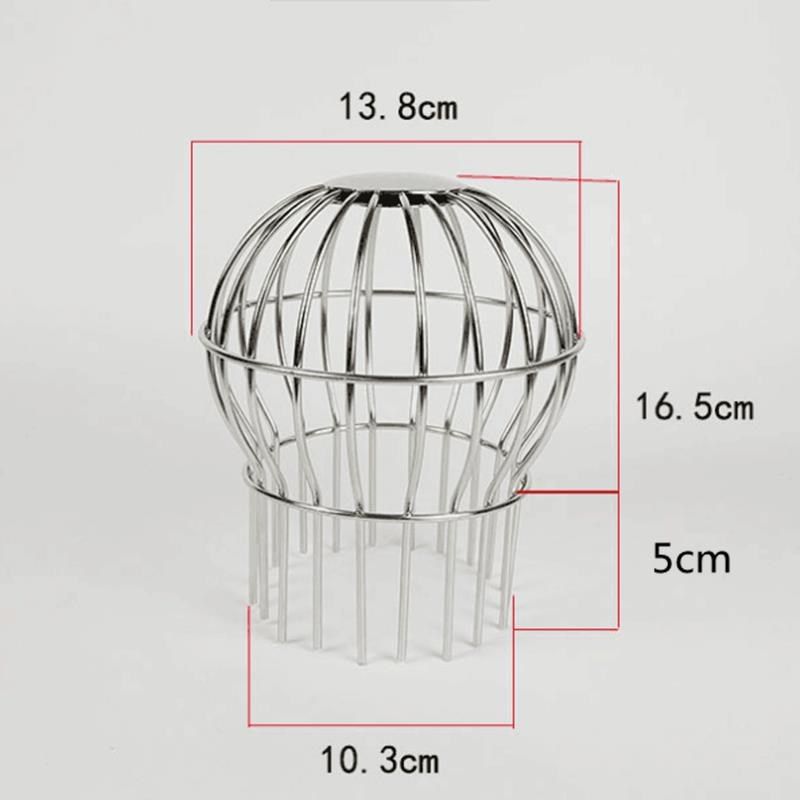 网球形管帽DN50/75/110/160管道屋顶下水口过滤网防堵罩雨水斗200