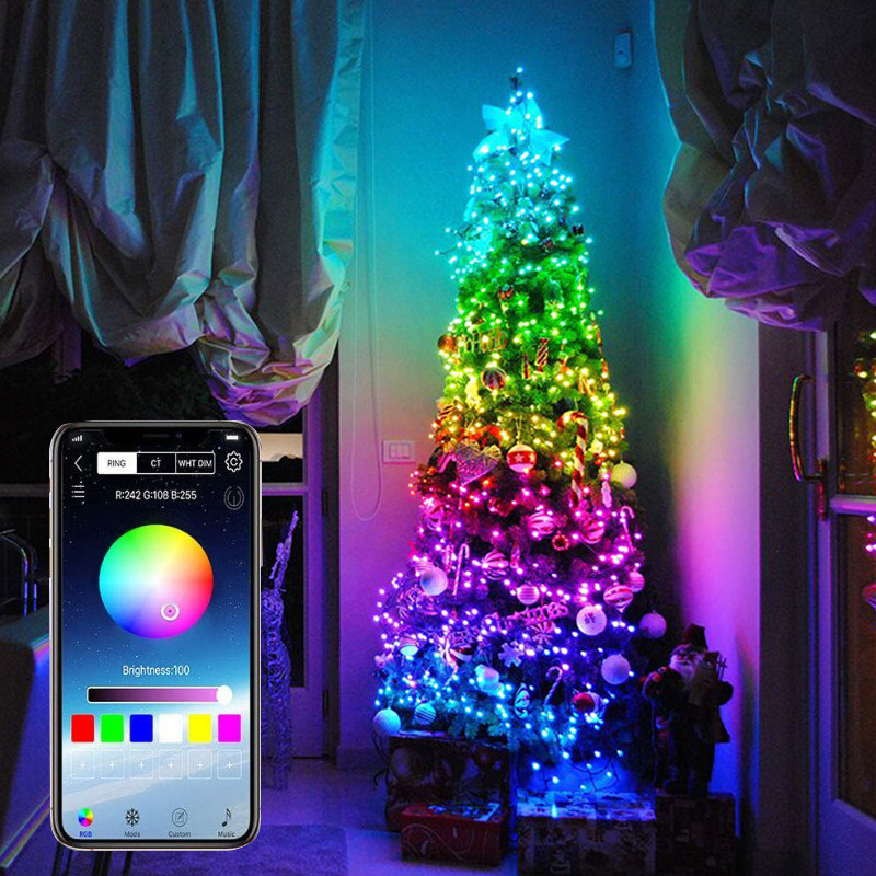 RGB铜线灯串app手机控制USB庭院浪漫流水跑马智能led圣诞树彩灯串,节庆用品/礼品,装饰灯,淘宝优惠券,粉丝福利购,淘宝优惠卷