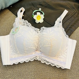 新款无钢圈小胸聚拢加厚6cm超厚8cm平胸馒头杯大红色本命年内衣女