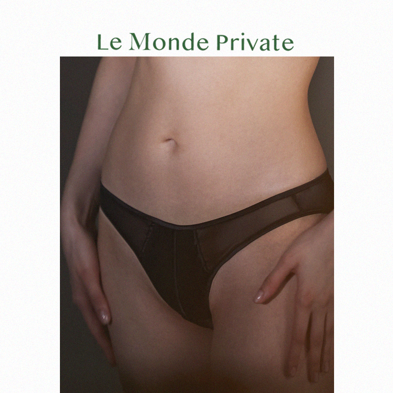 LeMondePrivate「丝逸Silk」轻薄网纱拼接结构内裤