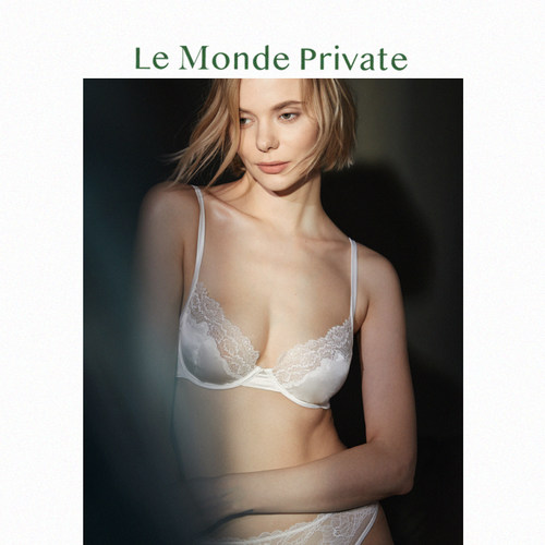 真丝拼蕾丝记忆软钢圈内衣