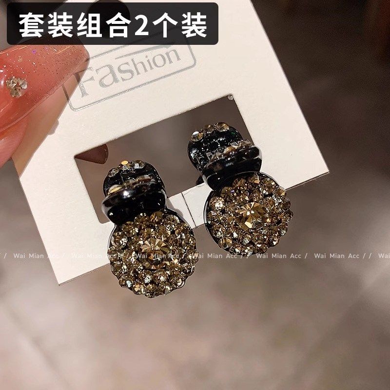 精致高级感迷你小抓夹2025新款镶钻前额侧边夹公主头刘海碎发夹子