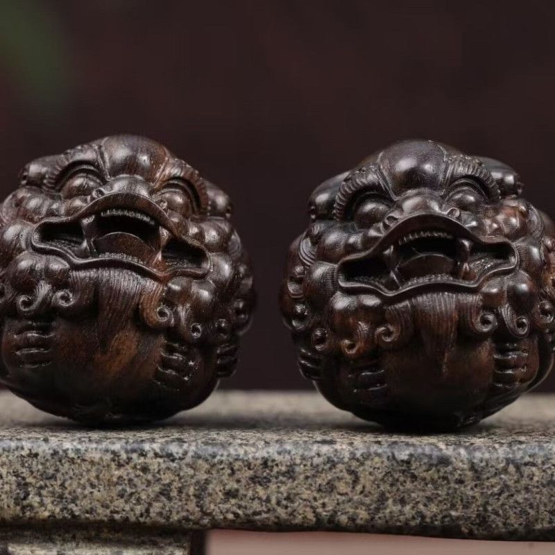 印尼沉香手球保健球健身球老人把玩木雕貔貅手持雕刻文玩手把件,家居饰品,木雕,淘宝优惠券,粉丝福利购,淘宝优惠卷