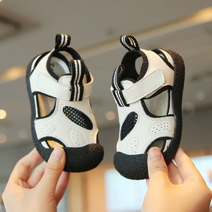 软底学步婴儿鞋 2025夏季 1一3岁男女幼童包头沙滩鞋 宝宝凉鞋 子 新款