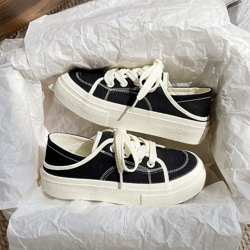 大码女鞋41到43胖脚宽肥40春秋42一脚蹬布鞋夏款新款半拖帆布鞋女