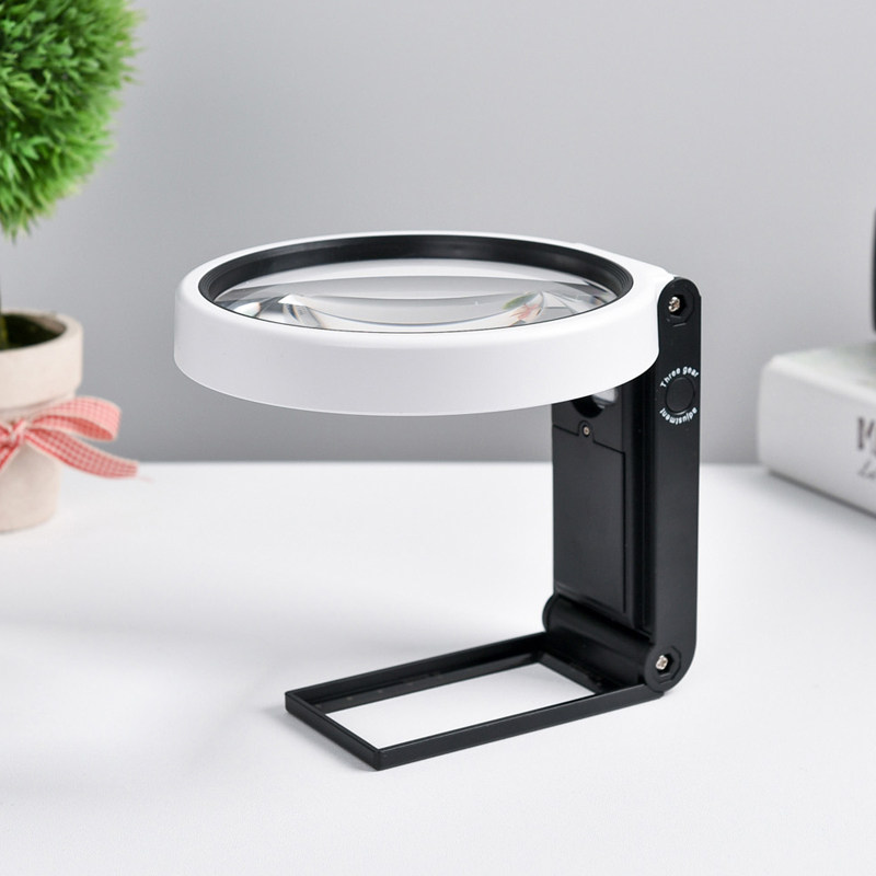 大框110mm带LED灯放大镜3.5倍25倍台式折叠阅读看书古玩珠宝放大,文具电教/文化用品/商务用品,放大镜,淘宝优惠券,粉丝福利购,淘宝优惠卷