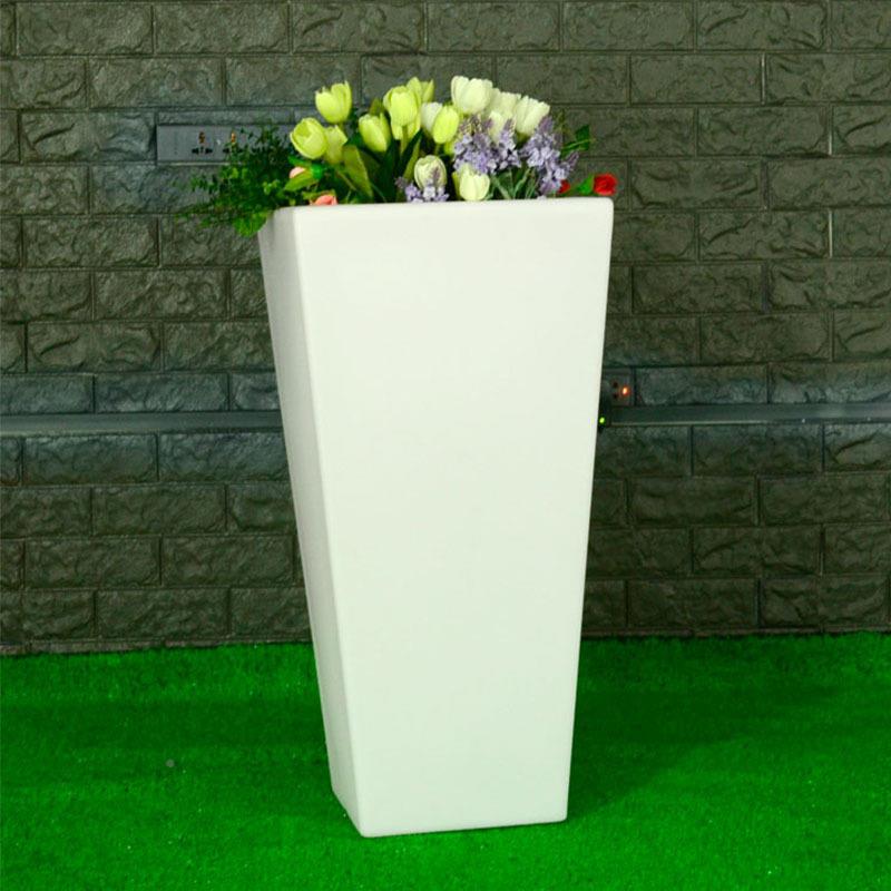 花庭院装花盆方KD-GP409发光花盆LED七彩园遥控饰充电引路花盆防