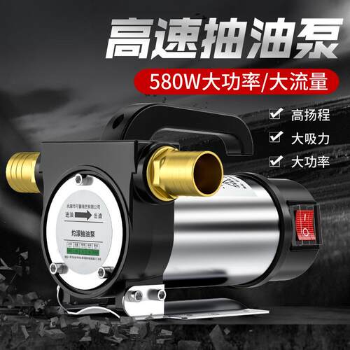 灼正反濛转电动抽油泵12V油24V220伏自灼蒙精品吸泵直流柴泵加油