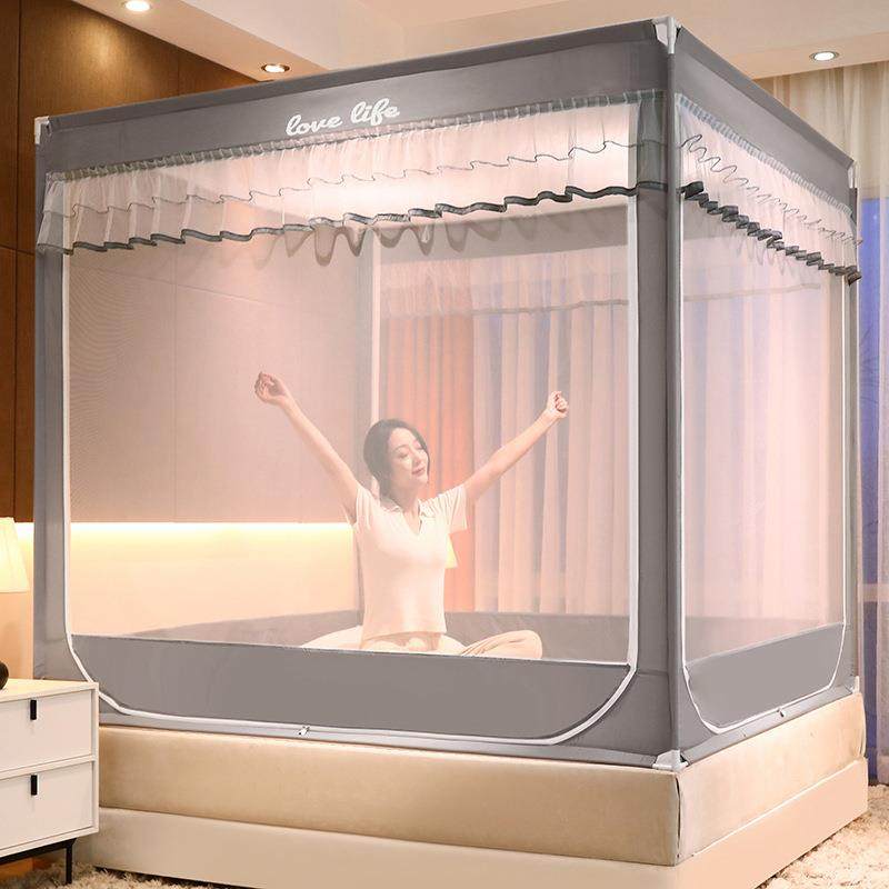 B#新款外穿杆坐床C蚊帐U拉型外穿杆链式DB18坐床式家用蚊帐