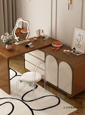 中古梳台斗柜2一体卧室化JTUB65TH025妆复古化妆柜伸缩转角妆台实