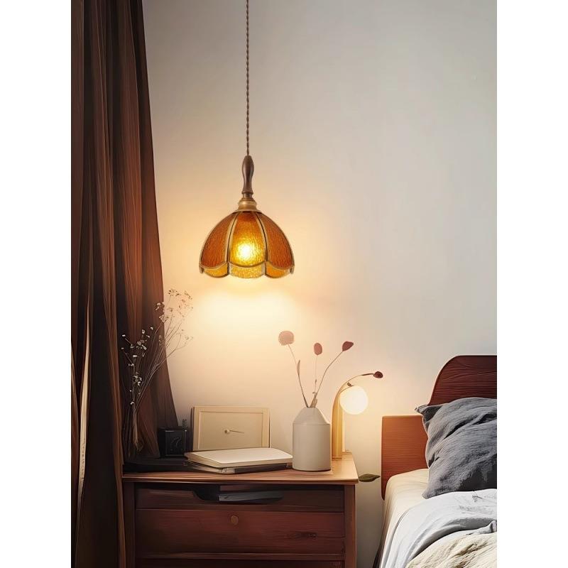 汇玻208园餐厅吊灯法式轻奢璃现头代简餐桌约吧台三护眼灯具1