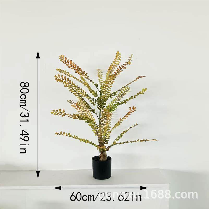 波斯绿角蕨草居植装饰跨境仿真GX-4062植物家装饰品蕨类单囊铁蕨