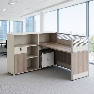 财务桌职员桌办公员桌桌四桌人位人办公室简约EAU财务加6厚屏风