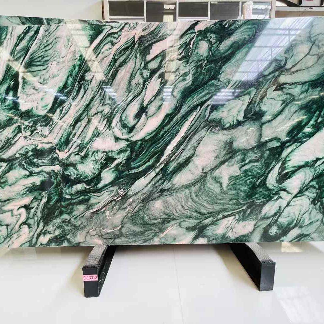 天然大理石奢石挪威绿 现代轻奢电视背景墙大理石洗手池