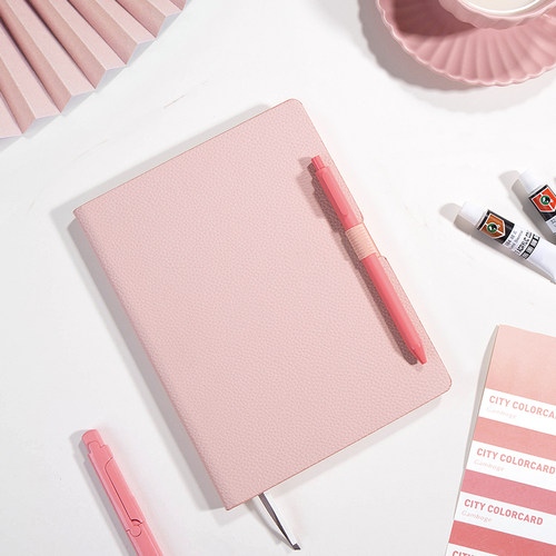 超阳活页笔记本子记事本商务定制可印logo日记本皮质A5简约手账本