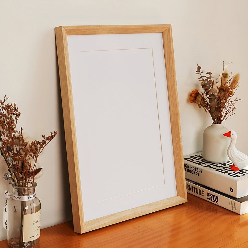 实木相框空框带有机玻璃挂墙画框装裱定制拼图裱框架a4A3展示4开