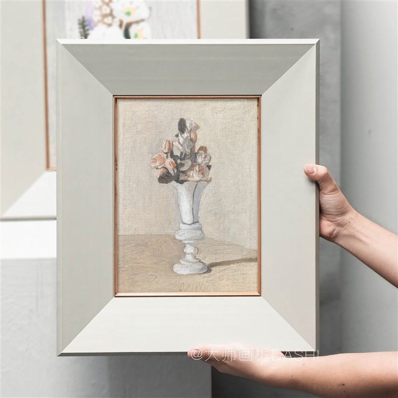 可定制尺寸大师简约实木画框油画外框装裱相框镜框中古包豪斯小众