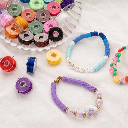 新品25色扁丝弹力线一卷6米