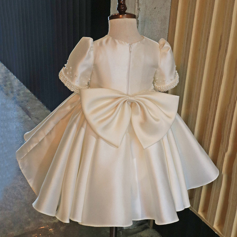 新款儿童礼服公主裙花童婚礼小女孩礼服生日周岁礼服女宝宝高级