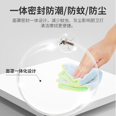 全光谱无边框卫生间厨房集成吊顶专用平板灯防水浴室照明30x30x60