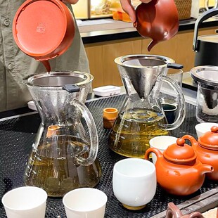 新中式茶饮手冲泡茶壶冷萃茶壶茶叶过滤公道杯茶叶滴漏茶器具套装
