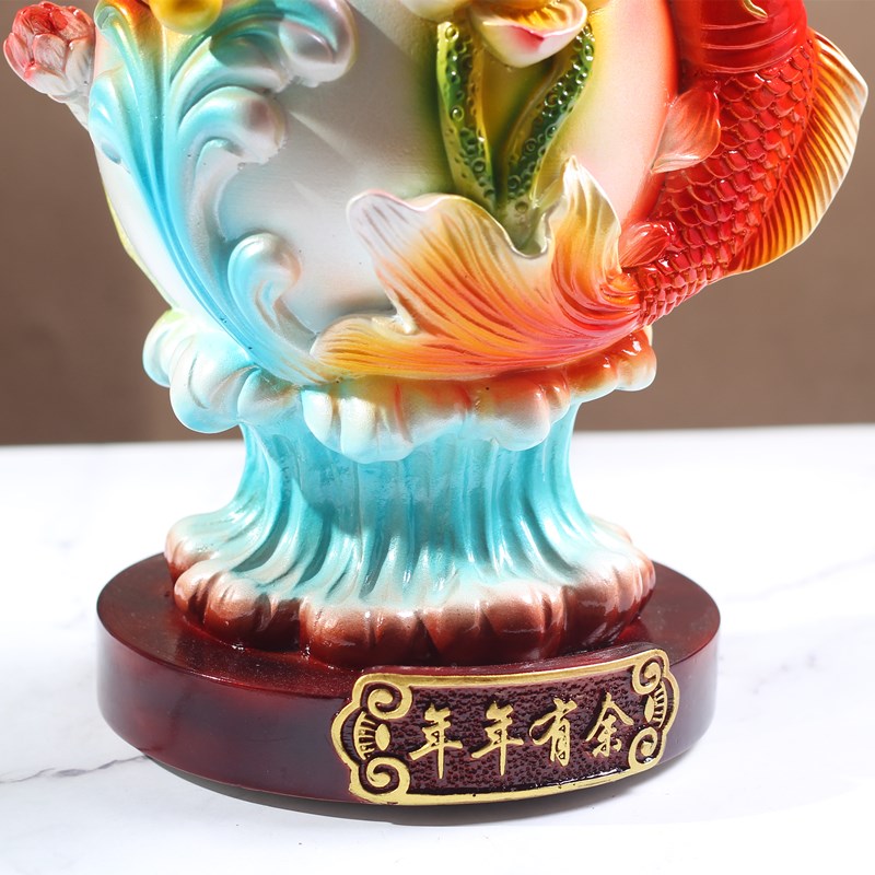 时来运转年年有余摆件桌面玄关装饰客厅酒柜乔迁开业送礼寓意好
